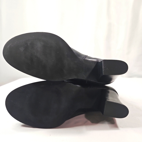 Michael Kors Black Leather Riding Boots Sz 10 - Picture 3 of 7